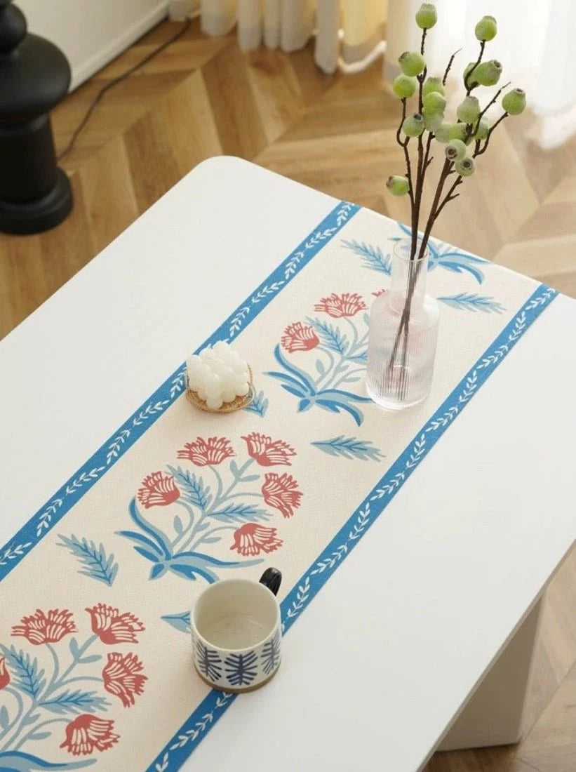 French Style Floral Table Runner