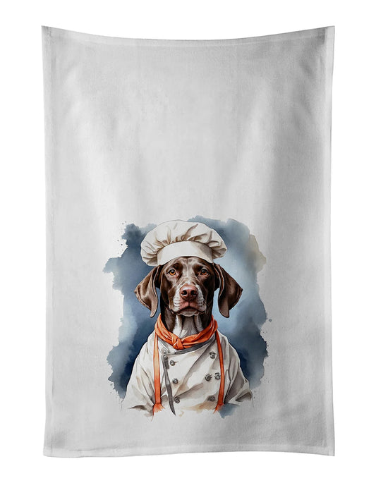German Shorthaired Pointer Chef Kitchen Towel Set of 2