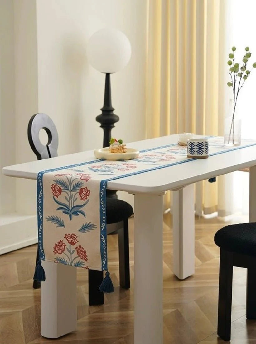 French Style Floral Table Runner