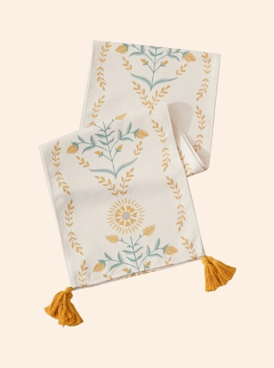 French Style Floral Table Runner