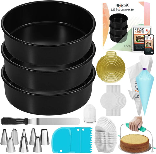 133-piece cake pan and decorating kit