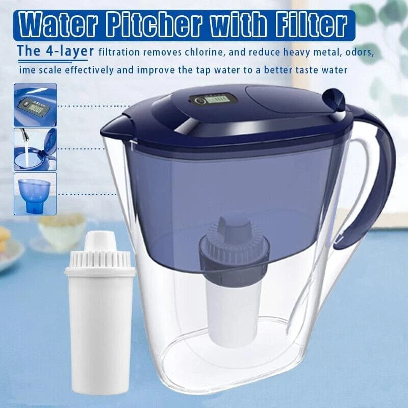 Dp06Water Filter Jug Water Pitcher Purifier Cartridge Electronic Indicator 10Cup