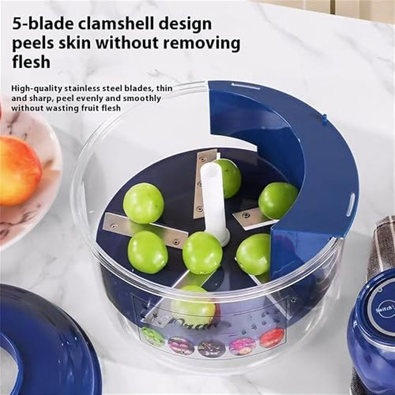 Ormos Electric Grape Peeling Machine - Automatic Garlic & Tomato Peeler, Rechargeable Fruit Skin Remover Tool for Small Fruits, Home Kitchen Gadget-Blue