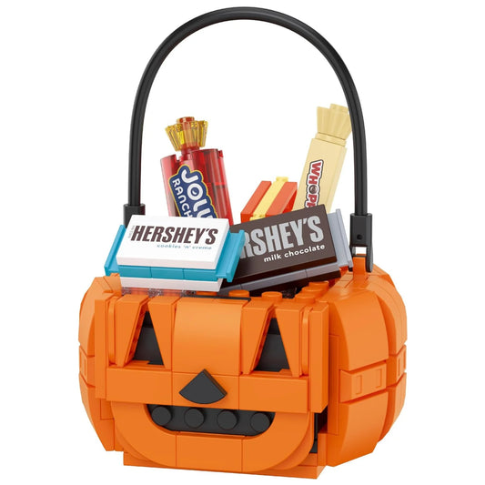 Hershey'S Trick or Treat Tub Building Kit, 155-Piece Halloween Candy Bucket