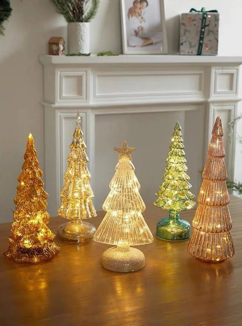 Sparkling Christmas Tree Led Light, Elegant Table Setting & Tablescape Decor Centerpiece
