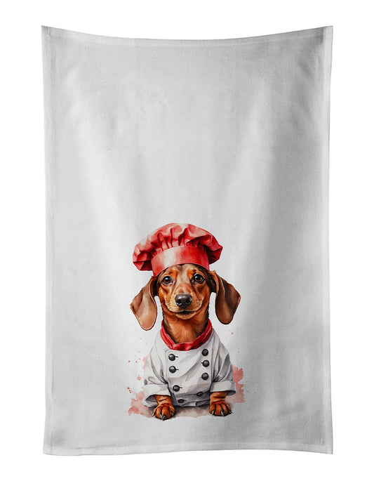 Dachshund chef kitchen towel set of 2