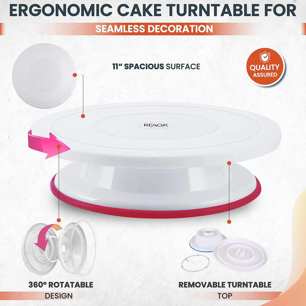 700Pcs Cake Decorating Kit with Baking Supplies - Cake Turntable for Decorating with Baking Pans, Leveler, 24 Numbered Piping Tips, 2 Spatulas, Fondant Tools, Video Course, Pattern Chart & More