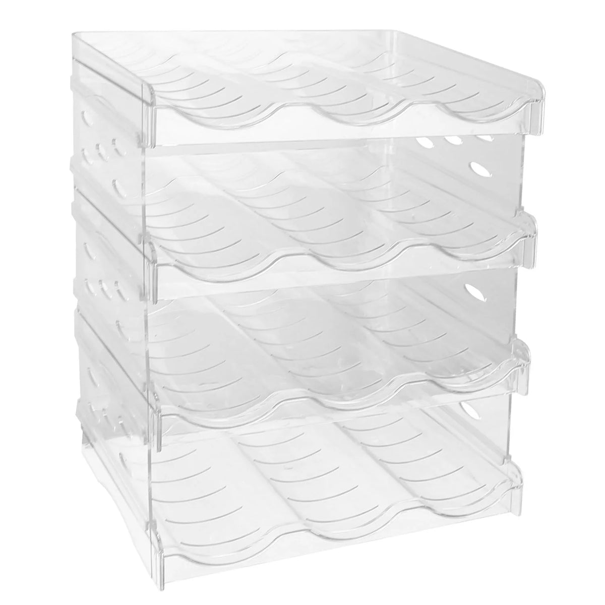 4-tier stackable clear bottle organizer