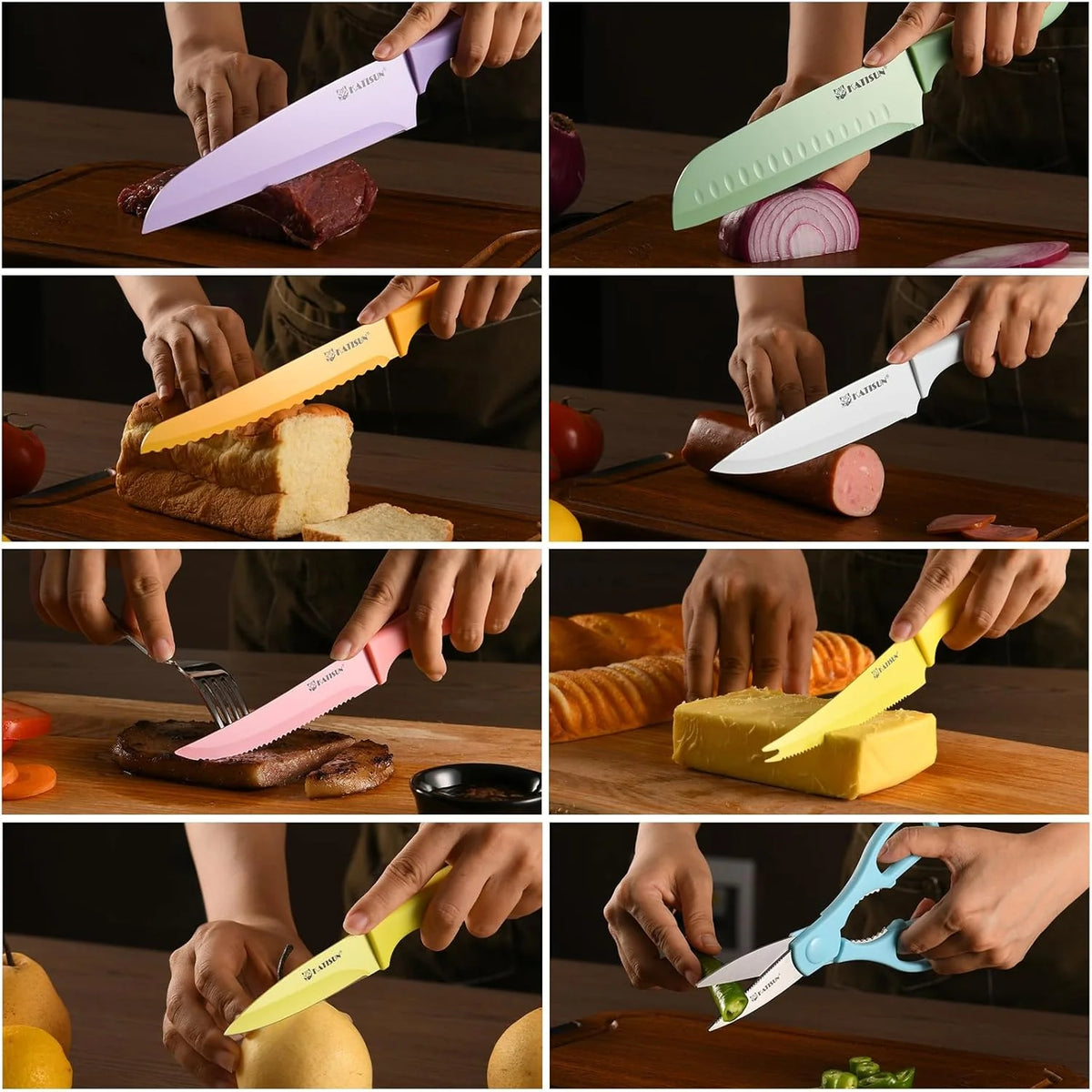 30 Piece Knife Set with Kitchen Cutting Board