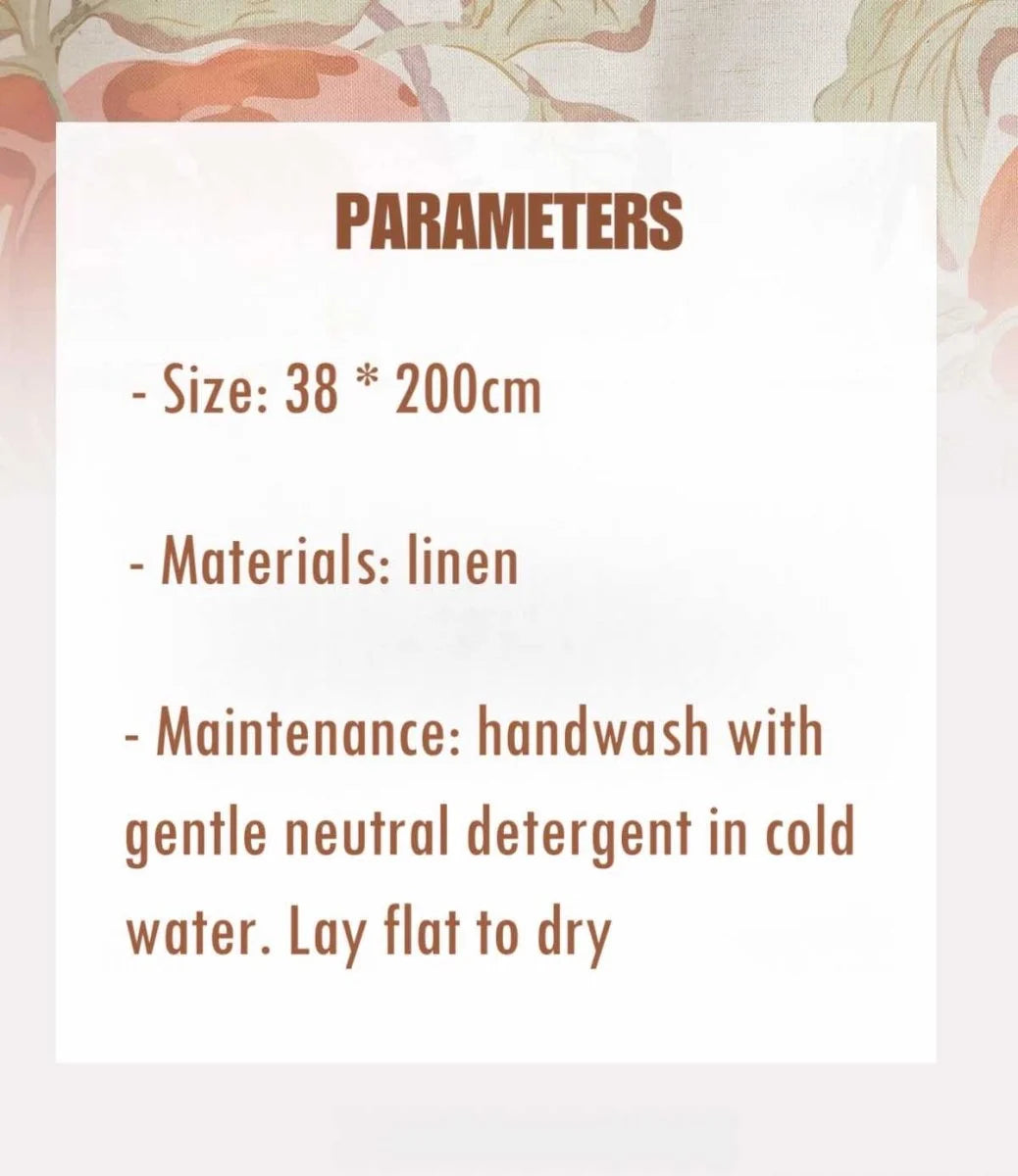 Italian Style Decorative Table Runner for Elegant Fall Table Setting