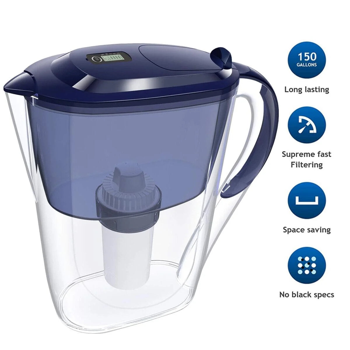 Dp06Water Filter Jug Water Pitcher Purifier Cartridge Electronic Indicator 10Cup